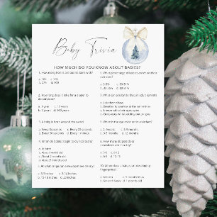 Trivia hivernale pour bébé neige Jeu Baby shower