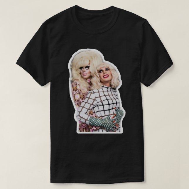 Trixie et Katya Couple Pose classique T-shirt (Design devant)