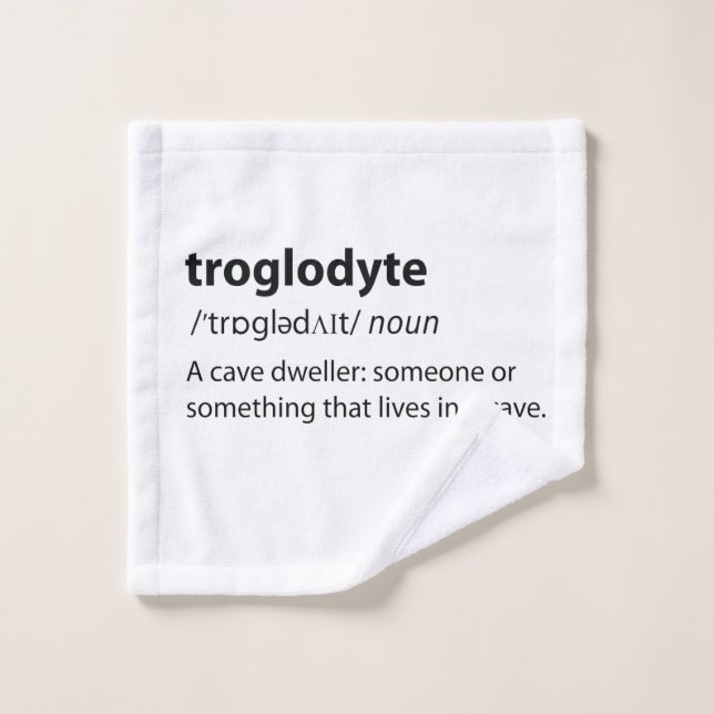 Troglodyte - Funny Cave Dweller Caver Spéléologie (Gant de toilette)
