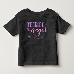 Trois 3e anniversaire Jersey T-Shirt 3T 4T