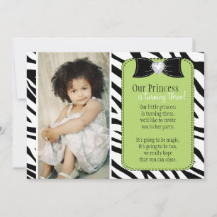 Trois ans - Invitation à la fête d'anniversaire Ze