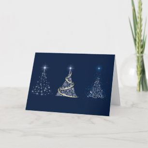 Trois arbres de Noël Carte de Noël