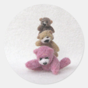 Trois autocollants d'ours