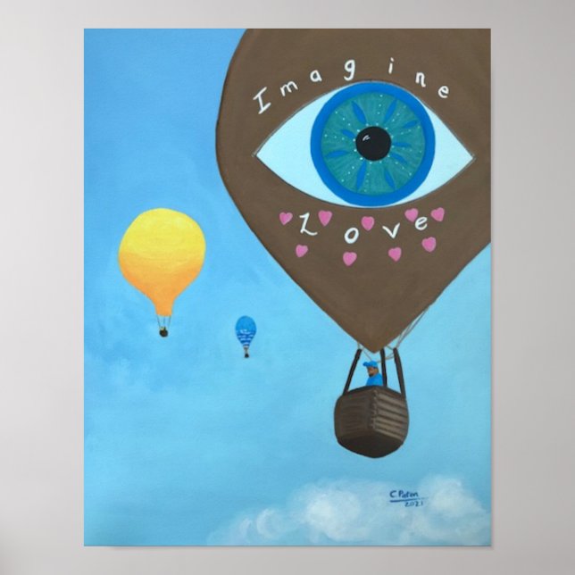 Trois Ballons à air chaud Imaginez des affiches d' (Devant)