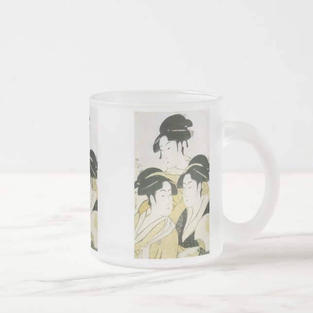 Trois Beautés, Utamaro, Mug des années 1790 (Droit)