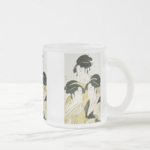 Trois belles, Utamaro, Mug des années 1790
