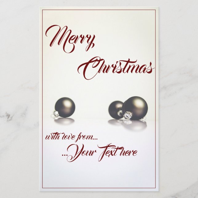 Trois boules de Noël devant un fond clair (Devant)