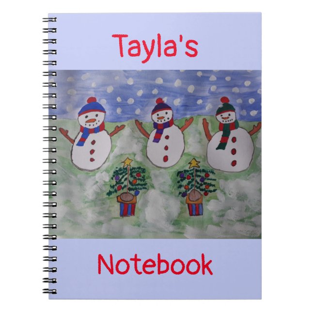 Trois Carnet à la spirale des neigeurs de Noël (Devant)