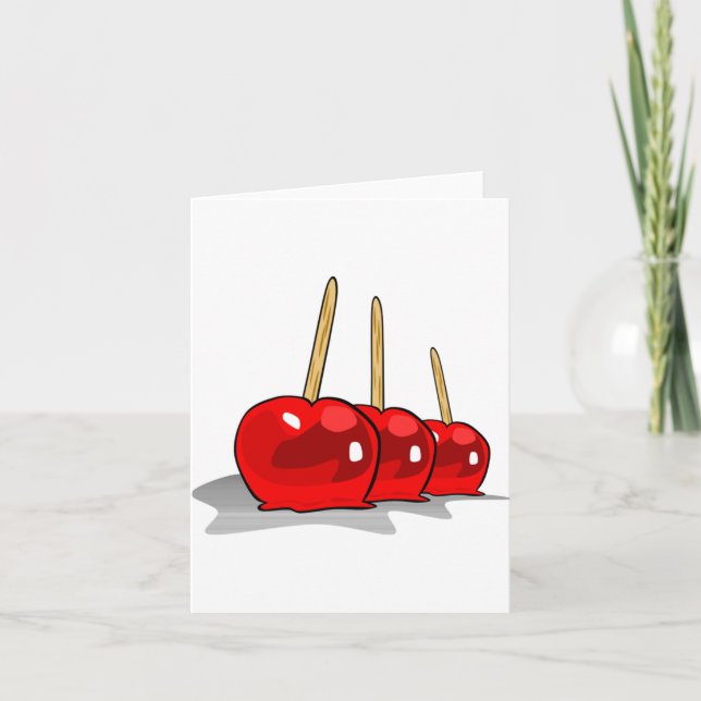 Trois cartes de notes pour pommes canalisées (Devant)