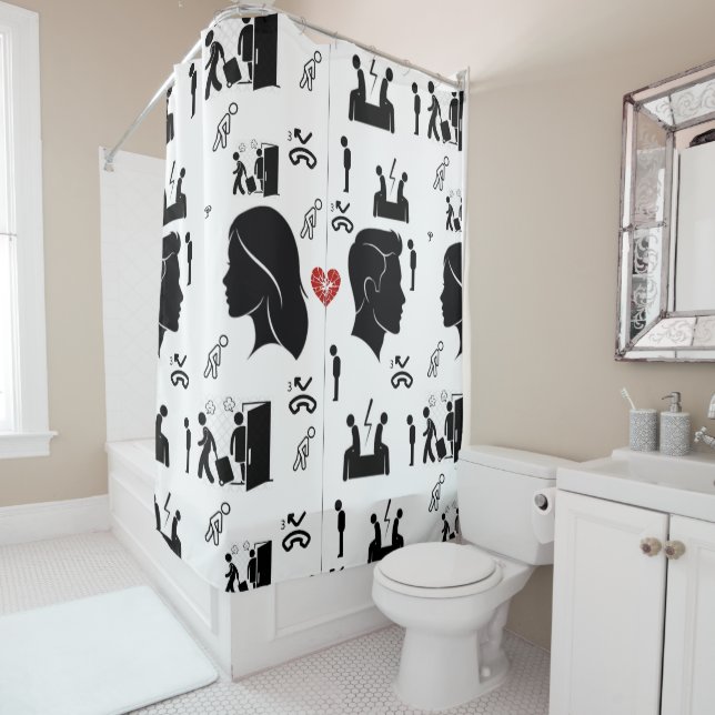 Trois Chances Manquées Douche Rideau (En situation)