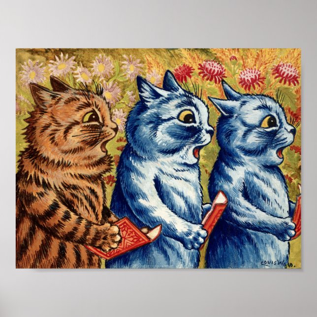 Trois chats chantés par Louis Wain Poster (Devant)