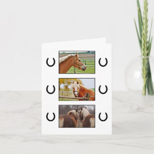 Trois Chevaux Personnalisés Carte de remerciements