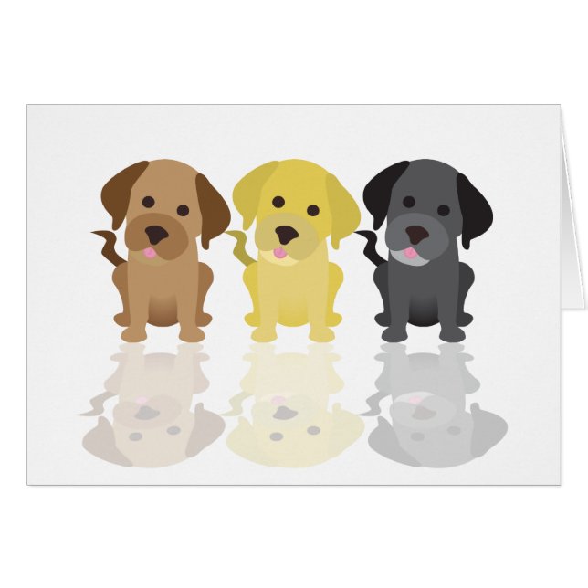 Trois chiens d'arrêt de Labrador (Devant horizontal)