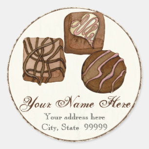 Trois Chocolats Scrumeux, Stickers D'Adresse