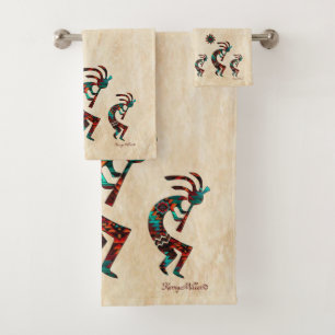 Trois ensembles de serviettes de bains Kokopelli S
