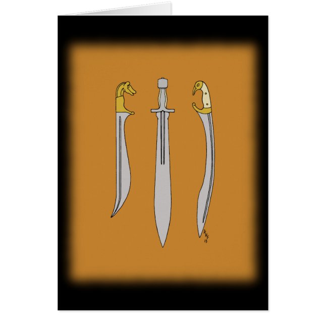 Trois épées grecques antiques (Devant)