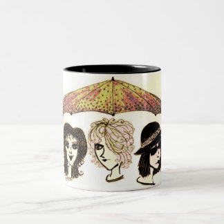 Trois Femmes Sous La Mug D'Oeuvre D'Un Parapluie