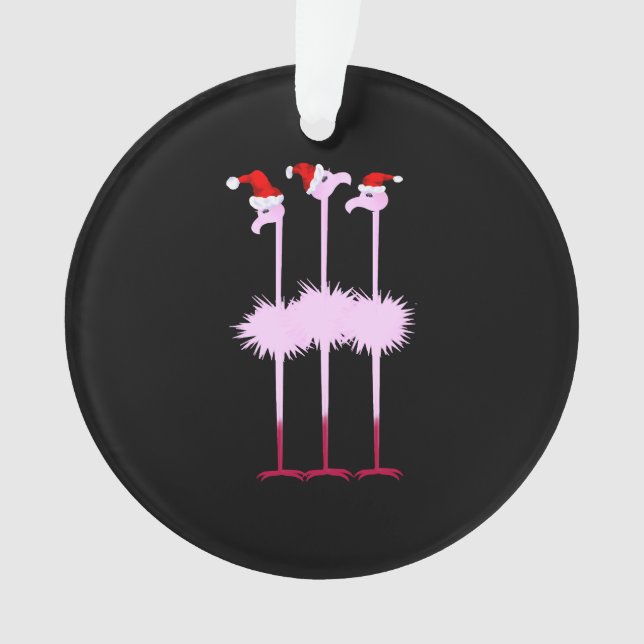 Trois Flamants roses de Noël (devant)