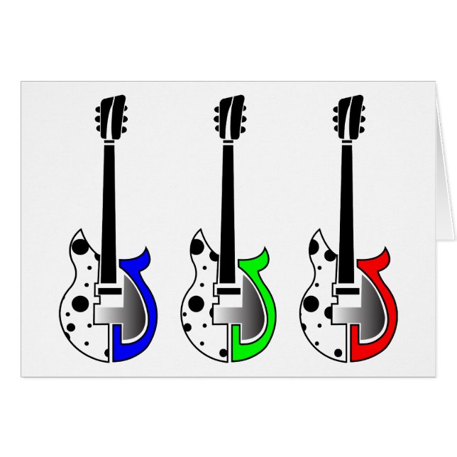 Trois guitares électriques - art de bruit au néon (Devant horizontal)
