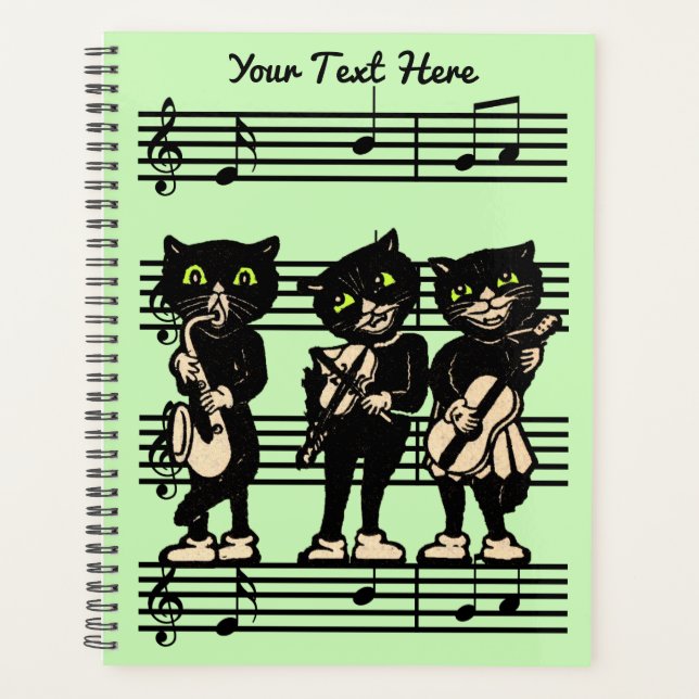 Trois instruments de chats noirs musicaux (Devant)