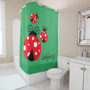 Trois Ladybugs rideau de douche