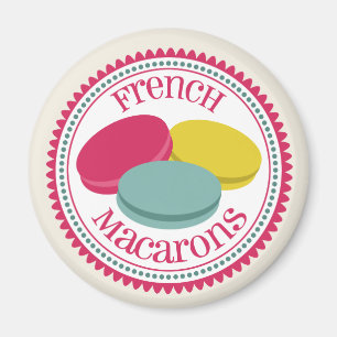 Trois magnets Macarons français