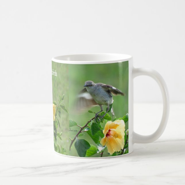 Trois Mockingbirds Fleurs Mug (Droite)