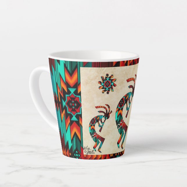 Trois Mug Kokopelli Latte Sud-Ouest (Angle gauche)