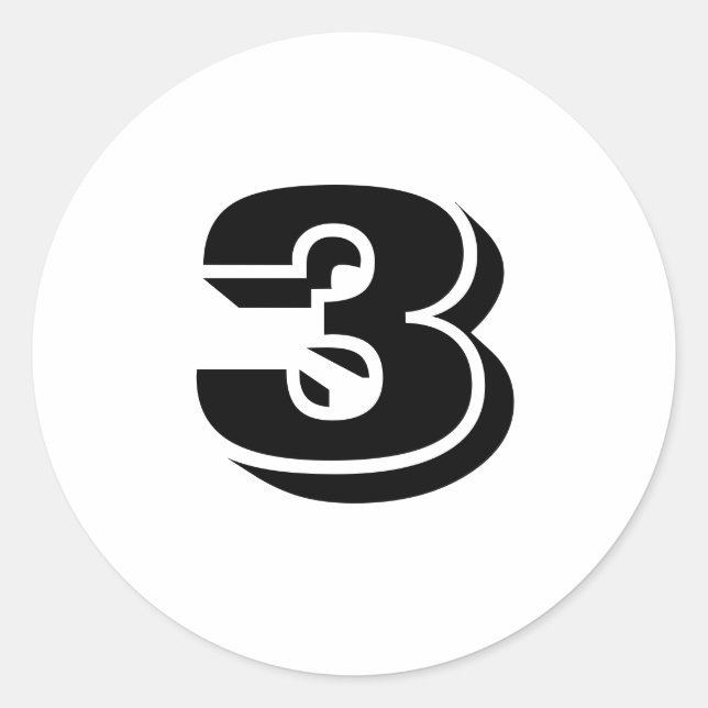 Trois petits stickers ronds blancs numériques par  (Devant)