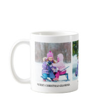 Trois photos Mug cadeau de Noël pour grand-mères
