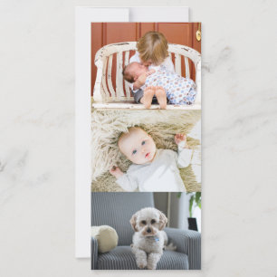 Trois photos Vertical Custom Salutation de Noël