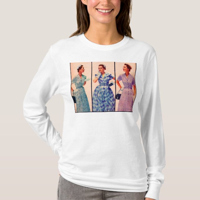 trois robes 1953 - vêtements vintages avant et arr (Devant)