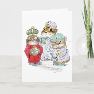 Trois Rois viennent portant des cartes de cadeaux