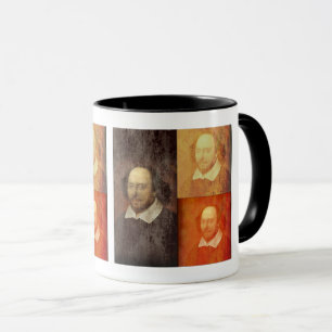 Trois Shakespeare Portrait Collage Mug