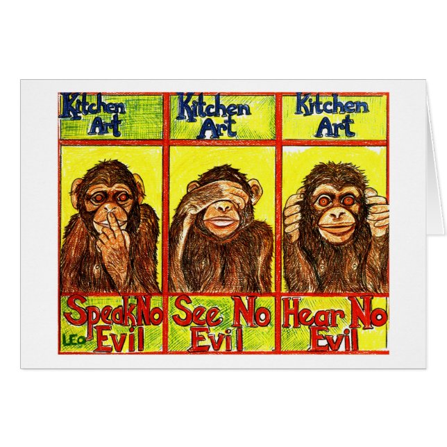 Trois singes sages (Devant horizontal)