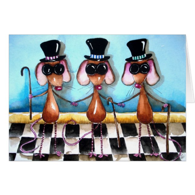 Trois souris aveugles (Devant horizontal)