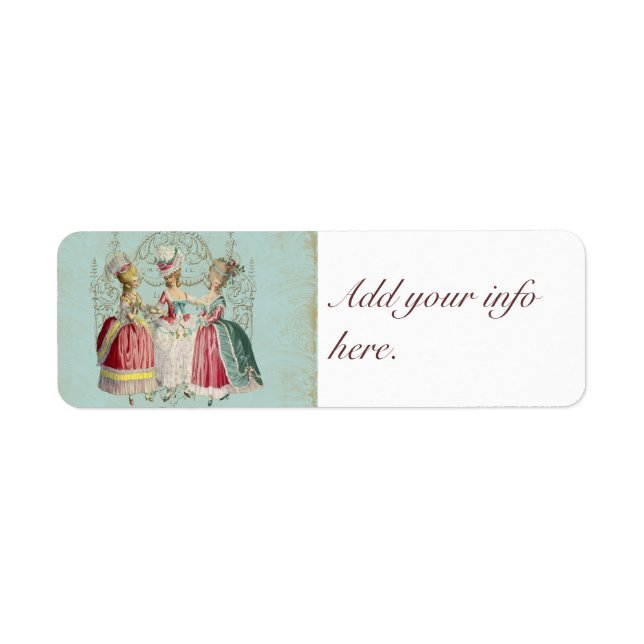 Trois Stickers French Girls Party Tags (Devant)