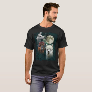Trois T-shirt de parodie de lune de loup de la
