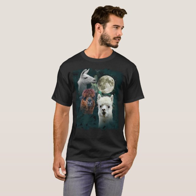 Trois T-shirt de parodie de lune de loup de la (Devant entier)