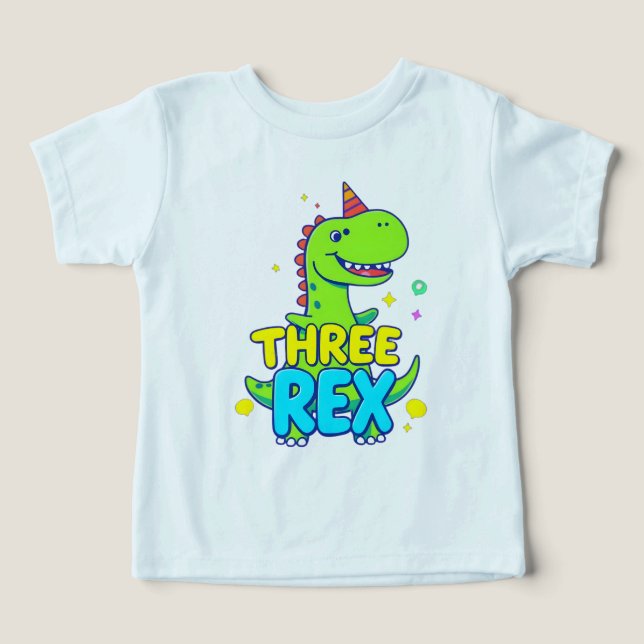 Trois T-Shirt Rex : Le Roulement du Trois ! (Design Recto)