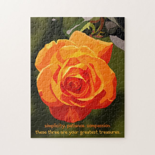 Trois trésors de puzzle de fleur de Taoism (Vertical)