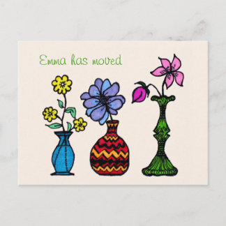 Trois Vases Art Moving Woman Adresse Faire-part