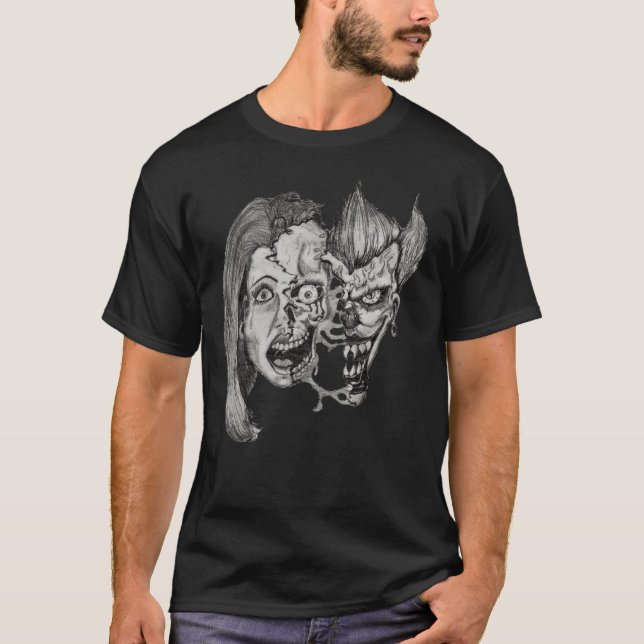 trois visages de T-shirt d'enfer (Devant)