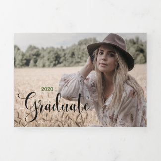 Trois Volets 6 Diplôme photo Triplé Faire-part