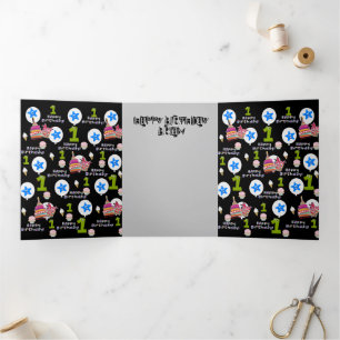 Trois Volets Bonne Carte d'anniversaire, #1 Anniversaire Noir