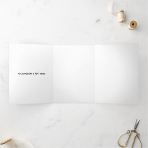 Trois Volets Carte d'anniversaire minimaliste blanche pour frèr