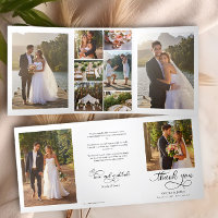 Carte de remerciement de photo de mariage 10 photo