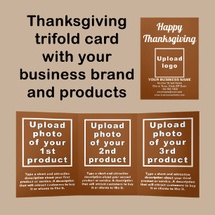 Trois Volets Carte triangulaire Brown de Thanksgiving Business