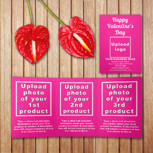 Trois Volets Carte triplée Valentine Pink Business