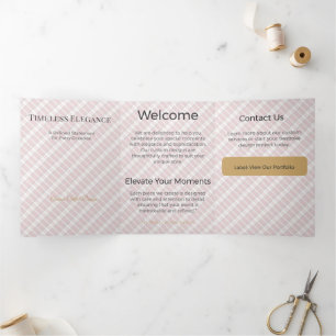 Trois Volets Carte Triptyque Design Minimaliste Élégant Neutre